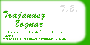 trajanusz bognar business card